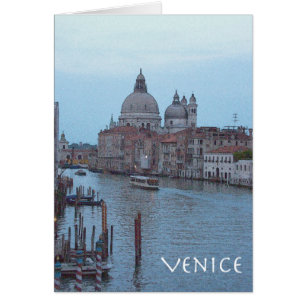 Cartão O canal grande no crepúsculo