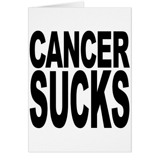 Cartão O cancer suga (Frente)