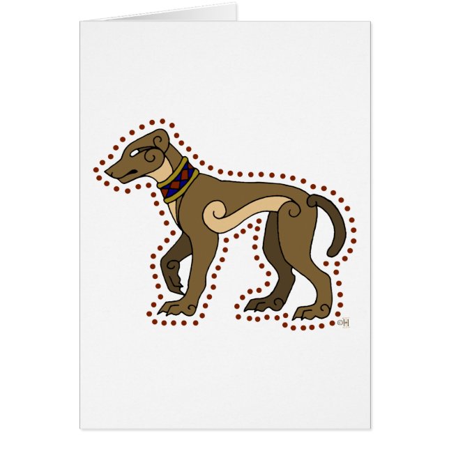 Cartão O cão celta (Frente)