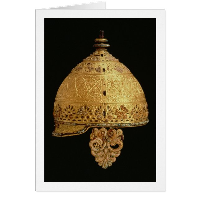 Cartão O capacete celta encontrou em Agris, Charante, 4o (Frente)