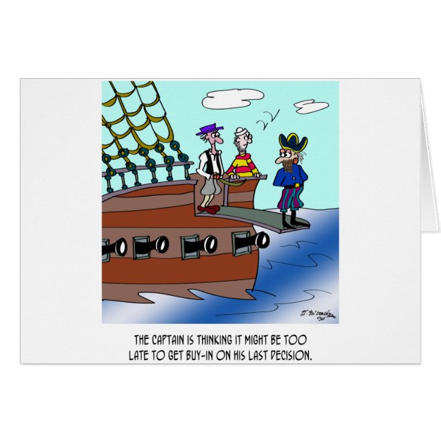 Cartão O Capitão não teve comprar na sua última decisão (Frente Horizontal)