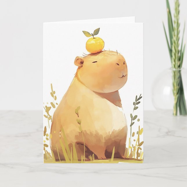 Cartão O Capivara Que Usava um Laranja (Frente)