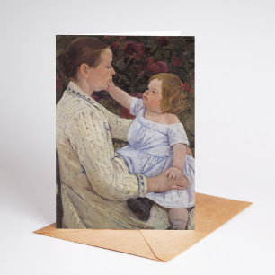 Cartão O Carinho da Criança   Mary Cassatt 