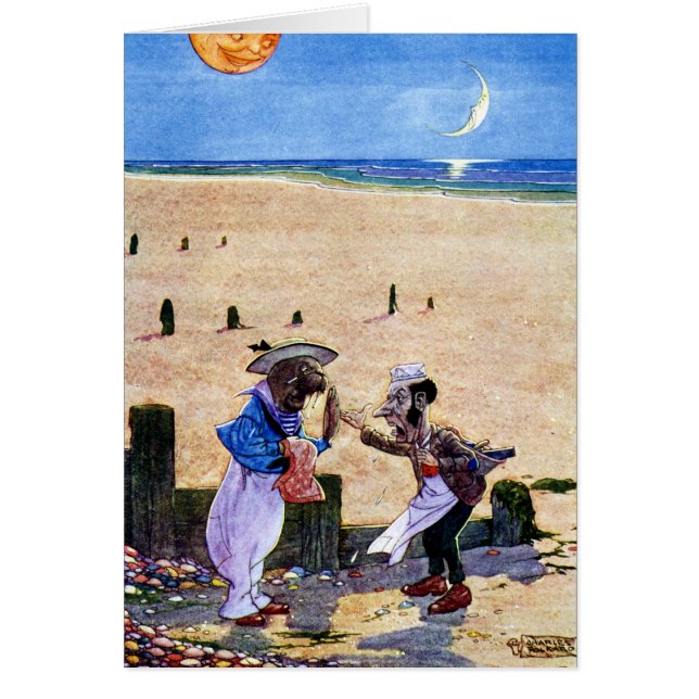 Cartão O carpinteiro e a morsa - Alice no país das (Frente)