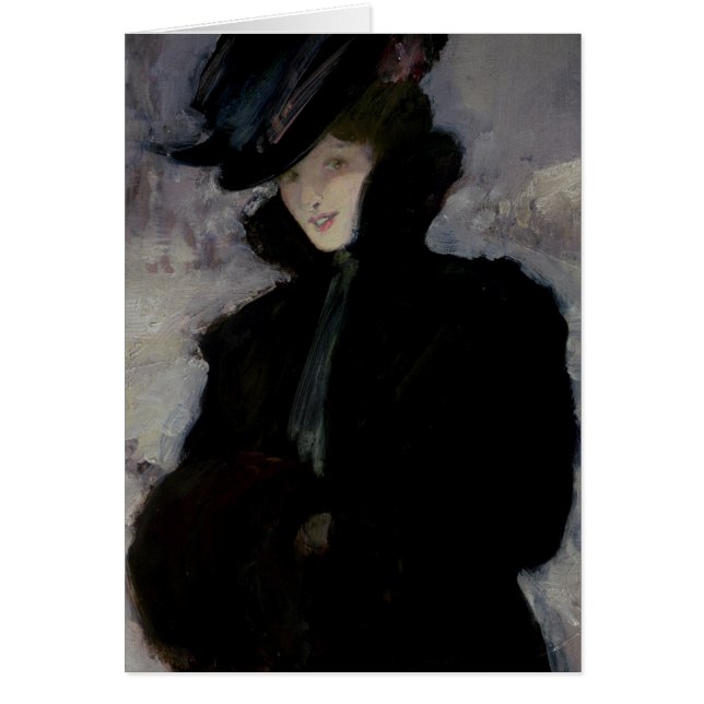 Cartão O casaco de pele (Frente)