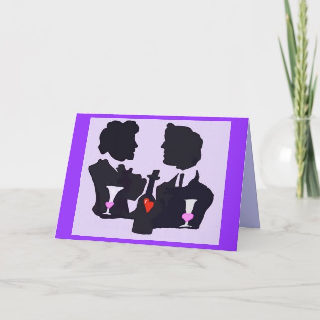 Cartão O casal do aniversário (Frente)