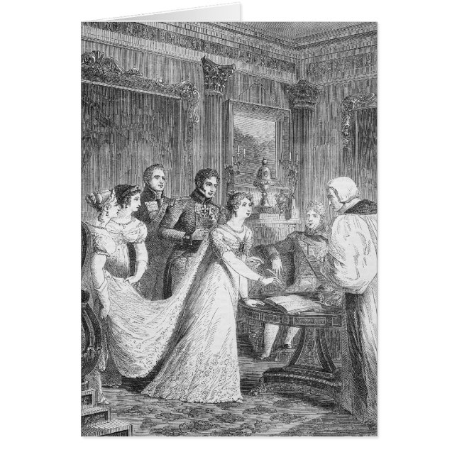 Cartão O casamento da princesa Charlotte de (Frente)