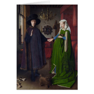Cartão O casamento de Arnolfini (daqui até janeiro