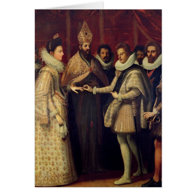 Cartão O casamento de Catherine de Medici (Frente)