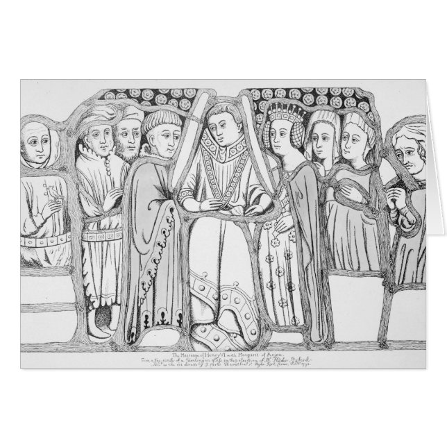 Cartão O casamento de Henry VI e de Margaret de Anjou (Frente Horizontal)