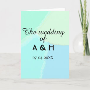 Cartão O casamento do nome do casal letra inicial data