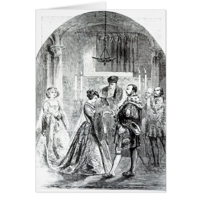 Cartão O casamento privado de Anne Boleyn (Frente)