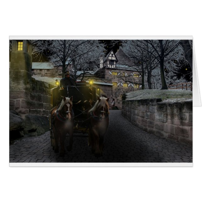 Cartão O castelo dos Cavaleiros Renascentistas Medieval (Frente Horizontal)