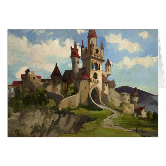 Cartão O castelo no monte (Frente horizontal)