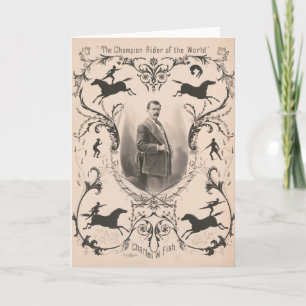 Cartão O Cavaleiro Campeão Do Mundo, Charles W. Fish.