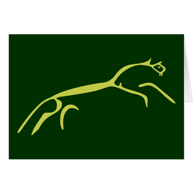 Cartão O cavalo branco de Uffington (Frente Horizontal)