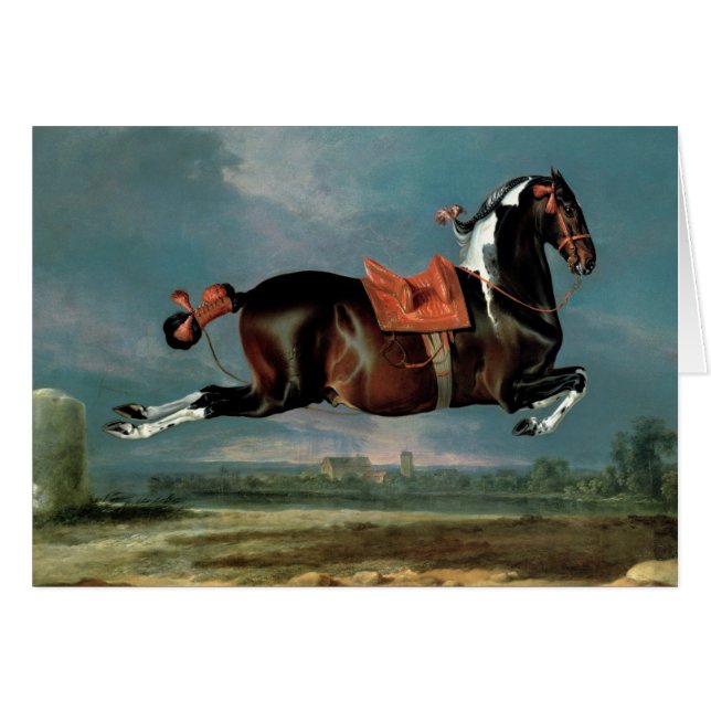 Cartão O cavalo "Cehero" do animal malhado que eleva (Frente Horizontal)