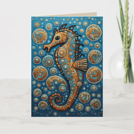 Cartão O cavalo marinho surreal