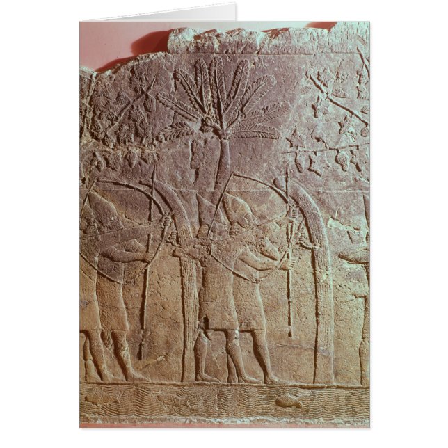 Cartão O cerco de Alammu pelo exército de Sennacherib (Frente)