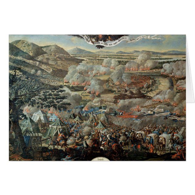 Cartão O cerco de Viena pelos turcos em 1683 (Frente Horizontal)