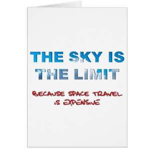 Cartão O céu é o limite