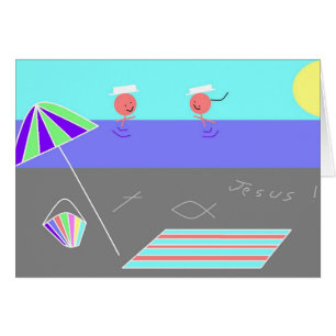 Cartão O céu é uma praia de Jesus