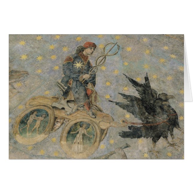 Cartão O Chariot de Mercury, detalhe da abóbada (Frente Horizontal)