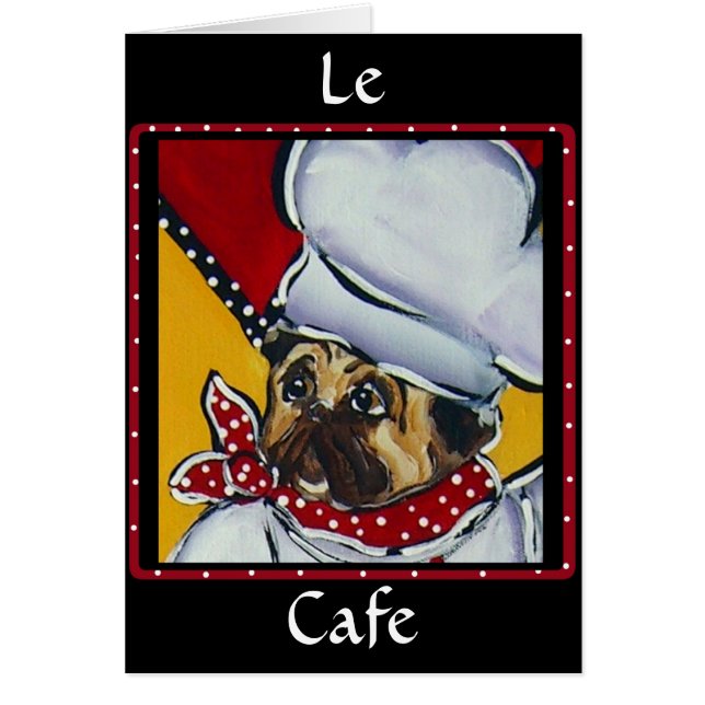 Cartão O Chef Pug (Frente)