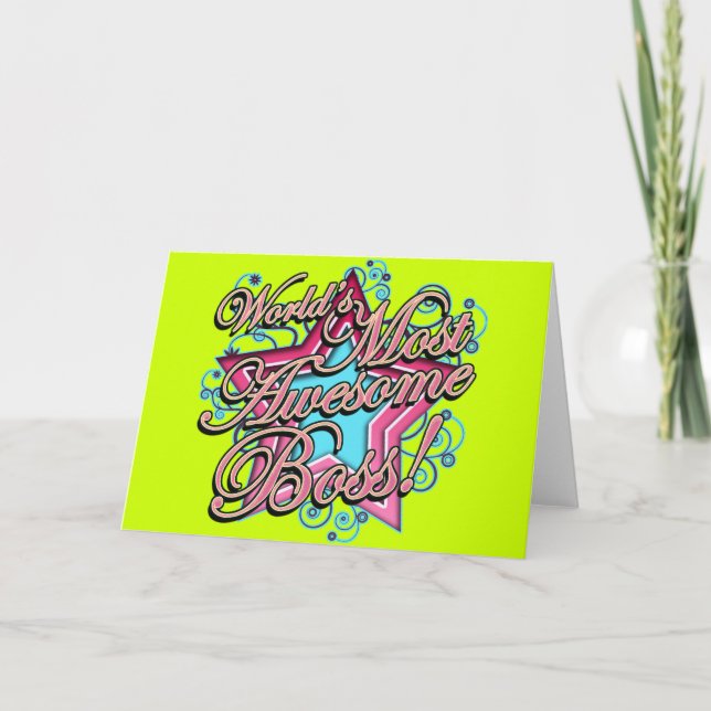 Cartão O Chefe Mais Incrível do Mundo (Frente)