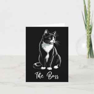 Cartão O Chefe Tuxedo Gato do Lover Kitten Tuxedo Proprie