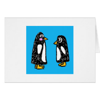 Cartão O Chit e conversa os pinguins