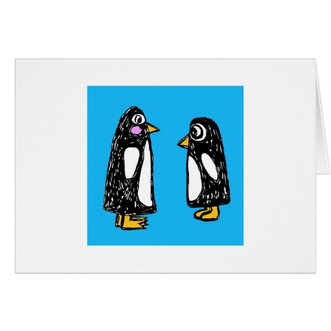 Cartão O Chit e conversa os pinguins (Frente Horizontal)
