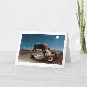 Cartão O cigano adormecido, Henri Rousseau