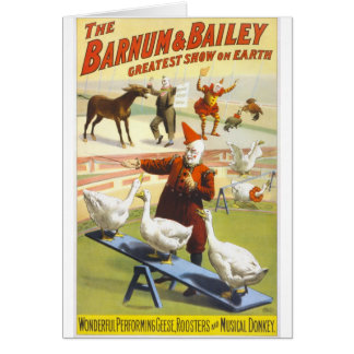 Cartão O circo de Barnum & de Bailey