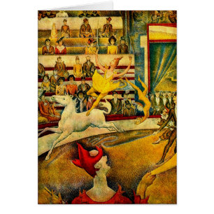 Cartão O circo de Georges Seurat (1891)
