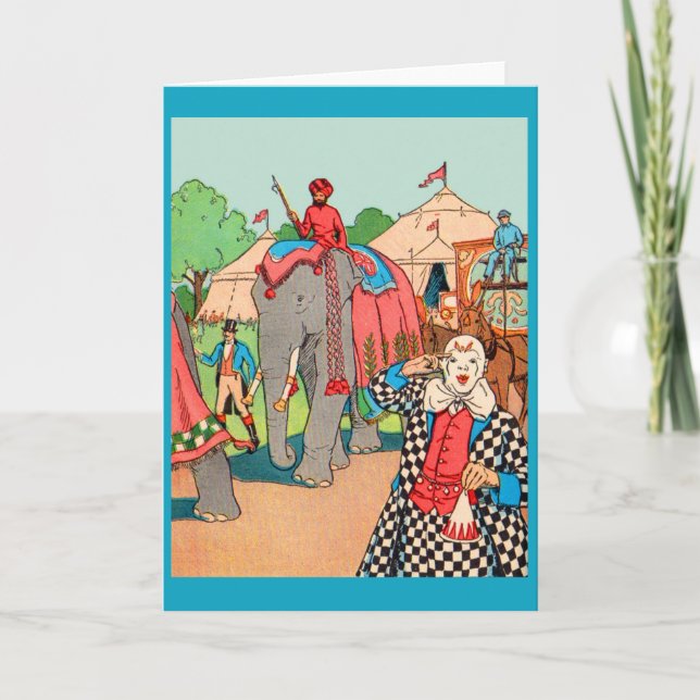 Cartão O circo está vindo para a cidade (Frente)