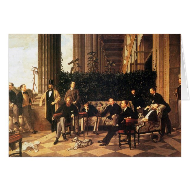 Cartão O círculo da rua Royale por James Tissot (Frente Horizontal)