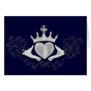 Cartão O Claddagh (prata)