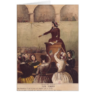 Cartão O clube das mulheres, c.1848