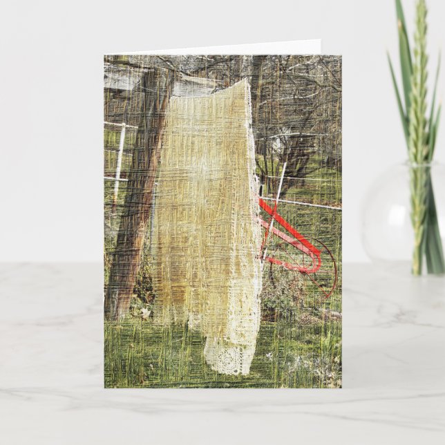 Cartão O cobertor feito à mão da avó (Frente)