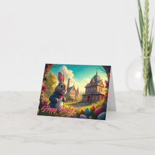 Cartão O Coelhinho da Páscoa numa Missão Secreta