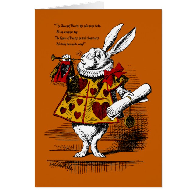 Cartão O Coelho Branco (Frente)