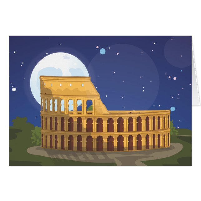 Cartão O Coliseu de Roma (Frente Horizontal)