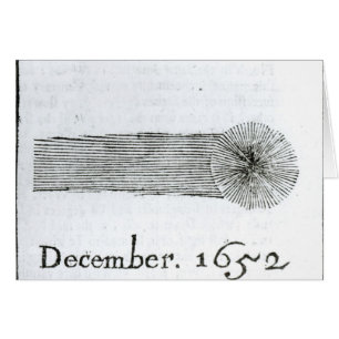 Cartão O cometa de Charles, em dezembro de 1652