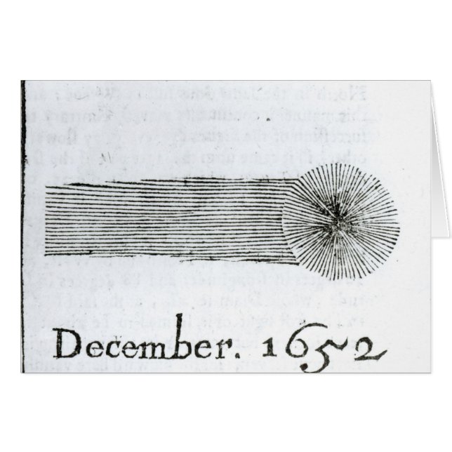 Cartão O cometa de Charles, em dezembro de 1652 (Frente Horizontal)