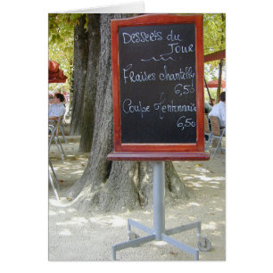Cartão O conselho francês do almoço