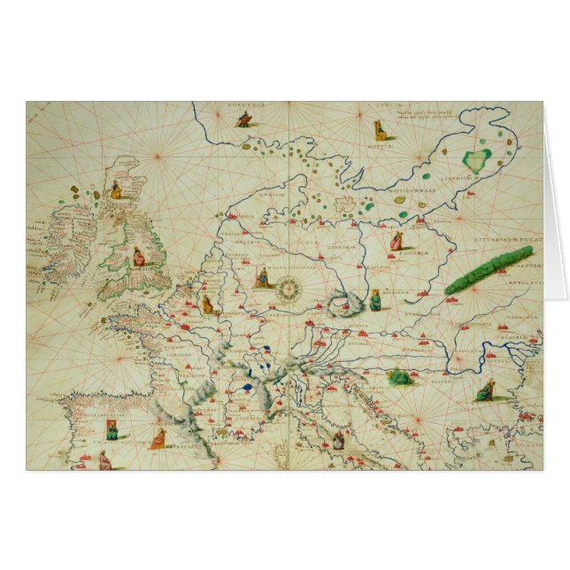 Cartão O continente de Europa (Frente Horizontal)