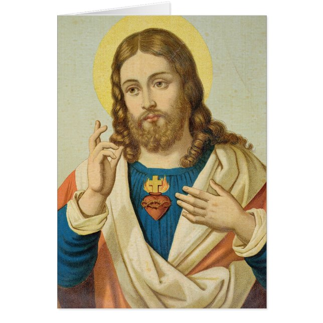 Cartão O coração sagrado (Frente)