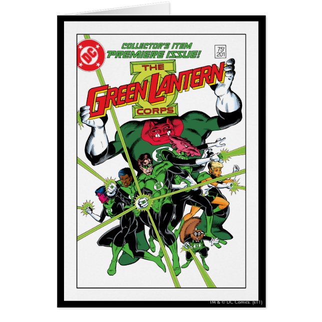 Cartão O Corpo dos Lanternas Verdes (Frente)