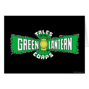 Cartão O corpo verde da lanterna - logotipo verde